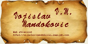 Vojislav Mandoković vizit kartica